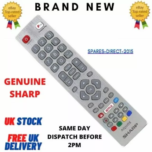 Genuine Tv Remote For Sharp Aquos 50Bj2K Smart Tv