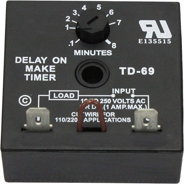 EvertechPRO TD69 Time Delay on Make Timers Replacement for Universal HVAC ICM105