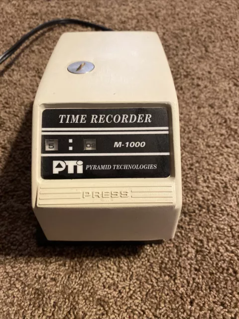 PTI Digital Time Recorder Push Stamp Punch Clock Payroll Job Recorder M-1000