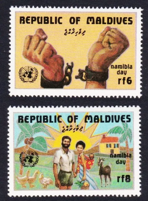 Maldives Namibia Day 2v 1984 MNH SG#1043-1044 Sc#1058-1059