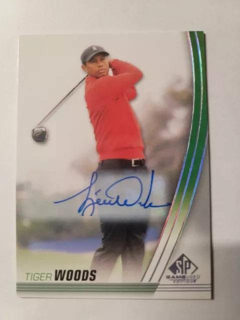 2021 SP Game Used  Auto Tiger Woods #1 Auto