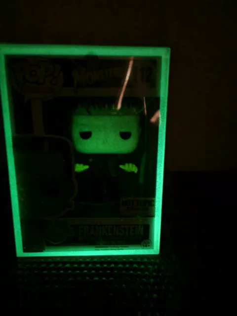 Funko Pop Frankenstein Gitd #112 Hot Topic Exclusive  Vaulted + Glow Case