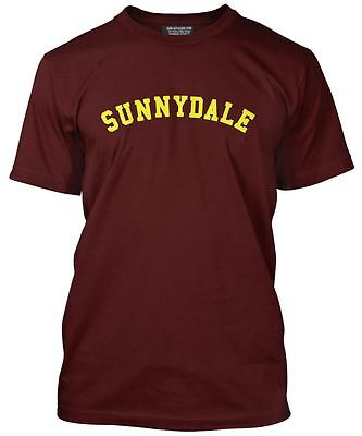 NEW Sunnydale Mens Burgundy T-Shirt All Sizes Buffy High School SHS