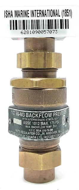 Watts 1/2" 9D-M3 Backflow Preventer