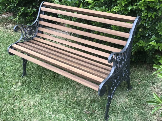 Garden Bench Seat Outdoor Park Antique Vintage Cast Iron