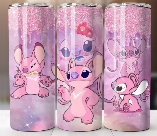 Lilo and Stitch Angel 20oz Tumbler Insulated Travel Mug Stainless Steel Cup