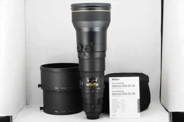 Nikon AF-S NIKKOR 600mm f/4 G SWM VR IF ED Lens Near Mint with case From JP#3306