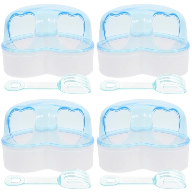 Recipiente de baño de arena para hámster escondite de hámster jaula de chinchilla Sky-blue