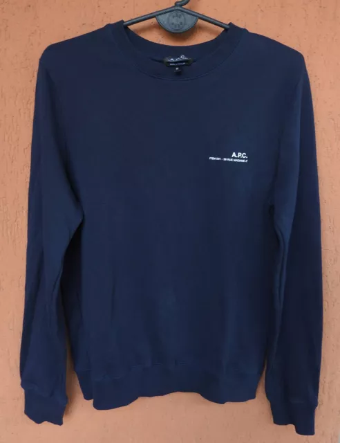 APC Sweatshirt A.P.C. Item 001 39 Rue Madame Blue Crewneck Jumper (M) (US S)