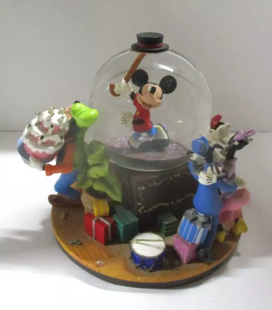 Walt Disney Mickey Mouse March Snowglobe Minnie Goofy Donald Etc