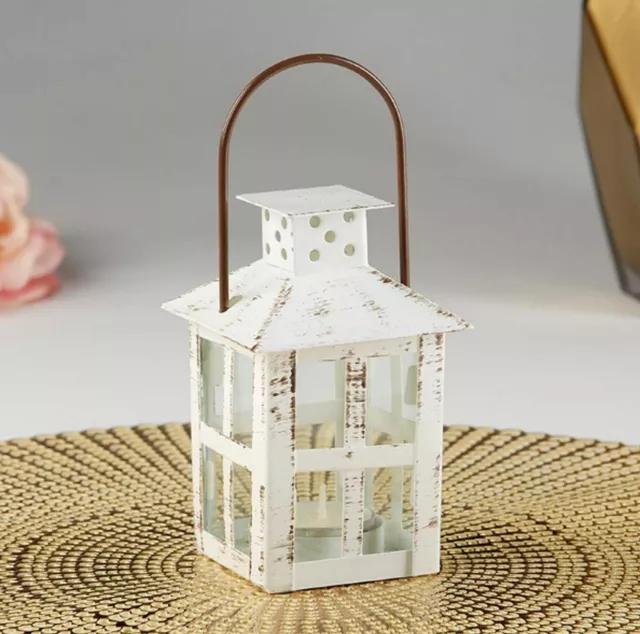 12 White Mini Lantern Rustic Wedding Party Table Decor Favors Lot MW36904