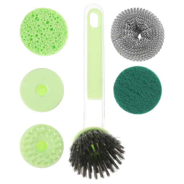 1 set spazzola per pulizia cucina lavaspazzole per padelle domestiche con