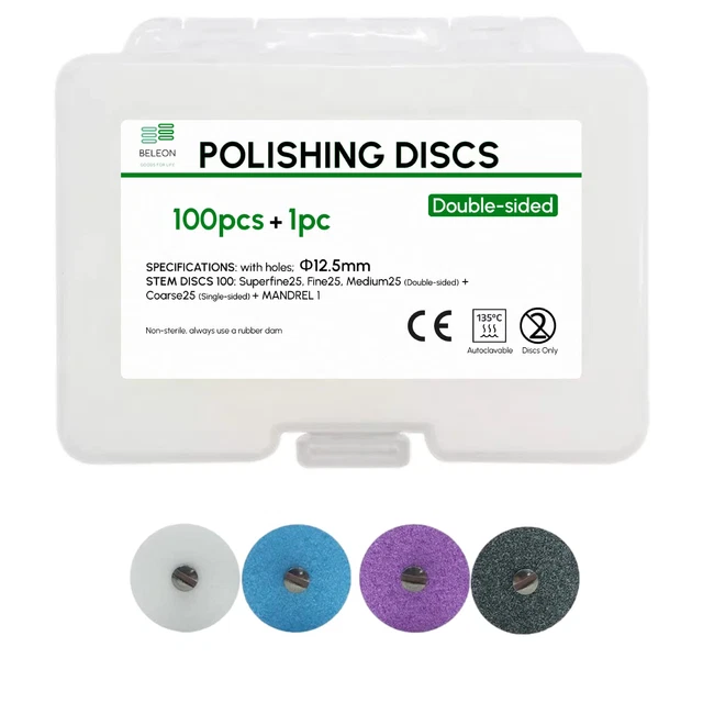 Dental Abrasive Wheels & Discs with Metal Connector - Dental Kit for Polishing