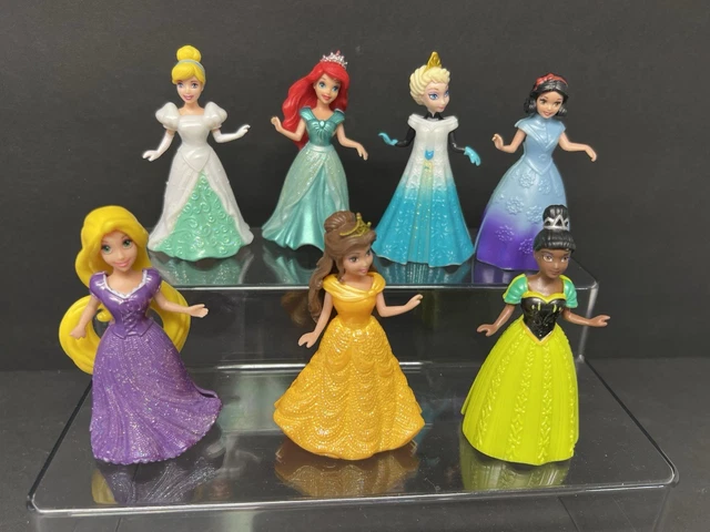 DISNEY PRINCESS MAGIC Clip Glitter Polly Pocket Lot Of 7 MagiClip Dresses  $42.95 - PicClick