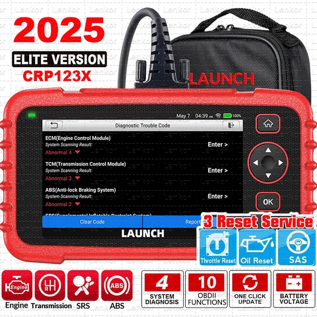 LAUNCH CRP123X CAR OBD2 Scanner Diagnostic Scan Tool ABS SRS Engine ...