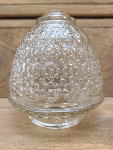 Clear Glass Acorn Shape Ceiling Light Shade 3 1/8" Fitter Raised Flower