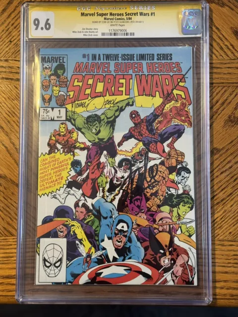 Marvel Super Heroes Secret Wars 1 CGC 9.6 Signed Stan Lee & Zeck  1st Print!