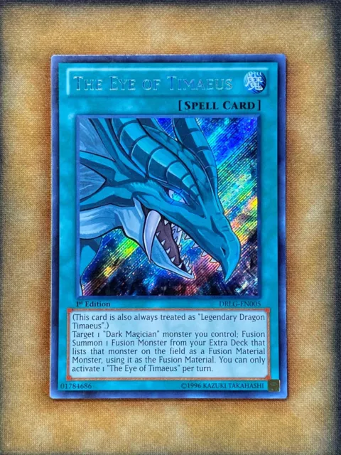 Yugioh The Eye of Timaeus DRLG-EN005 Secret Rare 1st Ed NM