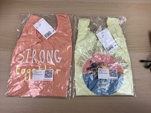9-12 Baby Girl Bundle Holiday Tops T Shirts Vests Joblot BNWT H&M