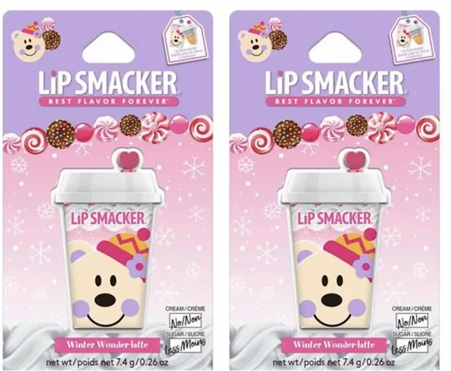 2 Pack Lip Smacker WINTER WONDER LATTE Frappe Collection Lip Balm 0.26 oz/ea