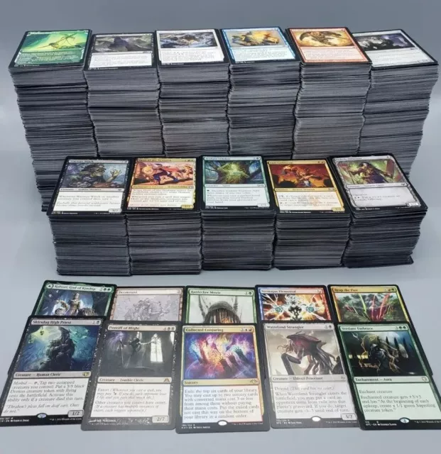 MTG Magic the Gathering Bulk Lot 100 Cards - Rares Uncommons Commons + Bonus