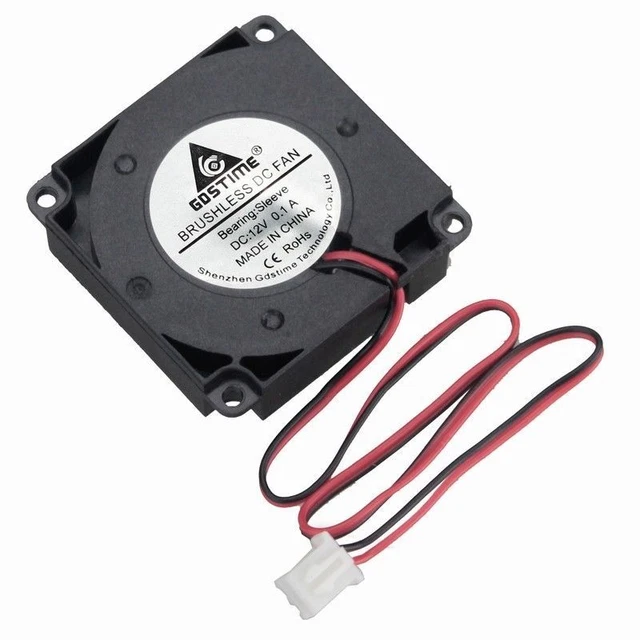 Blower Cooling Fan 2 Pin Wires 4010S 12V 40mm x10mm Black Brushless DC Cooler