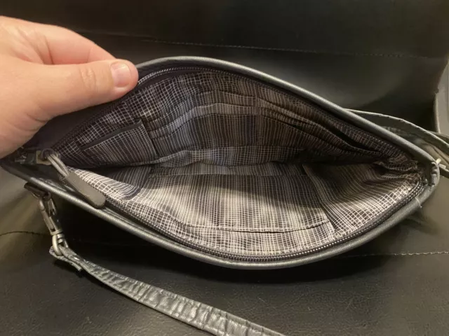 NEW NWT TRAVELON Anti-Theft RFID Slim Shoulder Bag Gray #12596 $27.99 ...