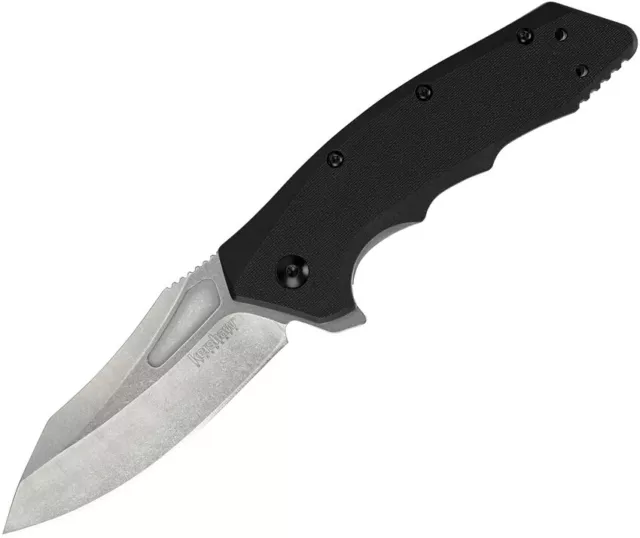 Kershaw Flitch A/O Linerlock Stainless 3.25" Stonewash G10 Folding Knife 3930