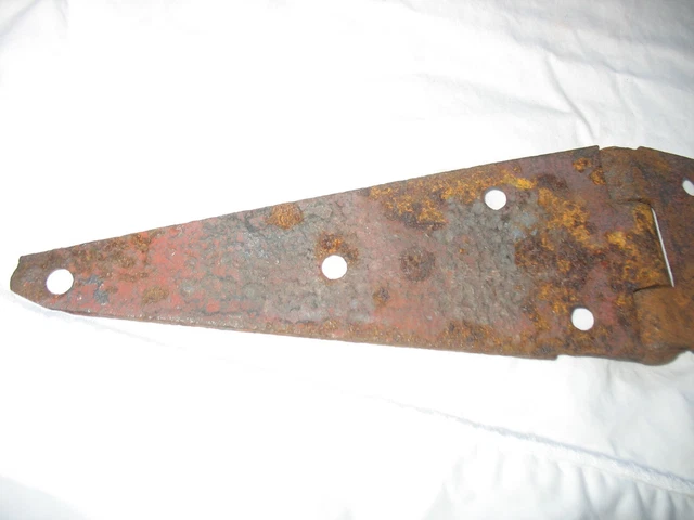Vintage 16" Rusty Iron Hinge Door, Gate, Barn Old Farm Barn Find Primitive 3" W 5