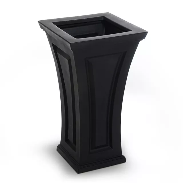 Mayne Cambridge 28" Tall Traditional Plastic Planter in Black 3