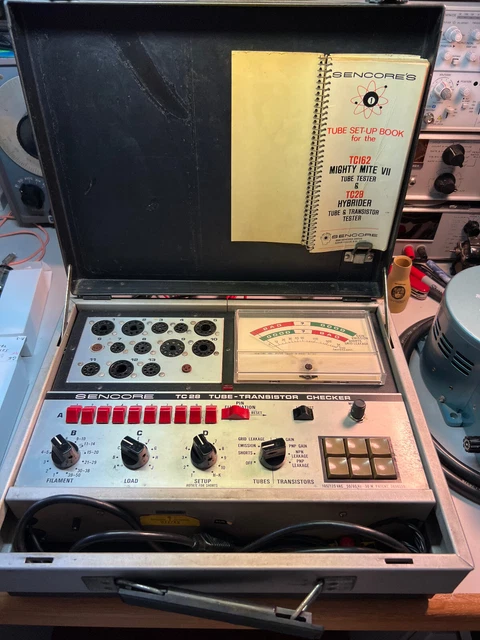 Sencore TC28 "The Hybrider" Vacuum Tube & Transister Tester Working
