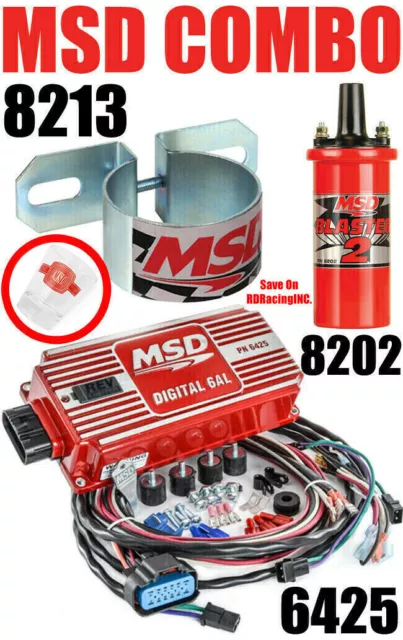 MSD 6AL Ignition Kit Digital Box 6425 Blaster 2 Coil 8202 Bracket 8213 ALL NEW