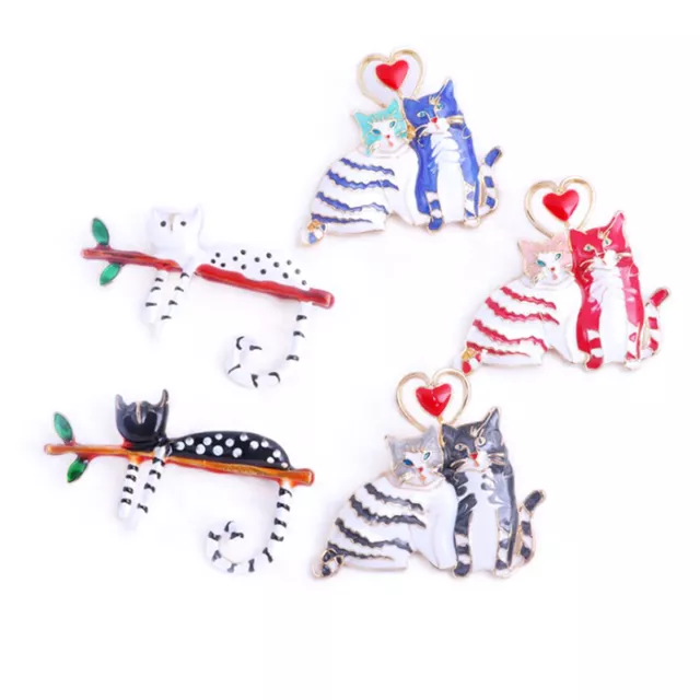 1pc Fashion new animal corsage clothing cute creative lazy cat oil drop pinB-EL