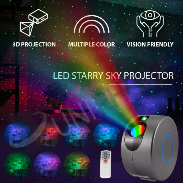 【3D Aurora】laser LED Starry Sky Star Projector Light Nebula Night Lamp Rotation