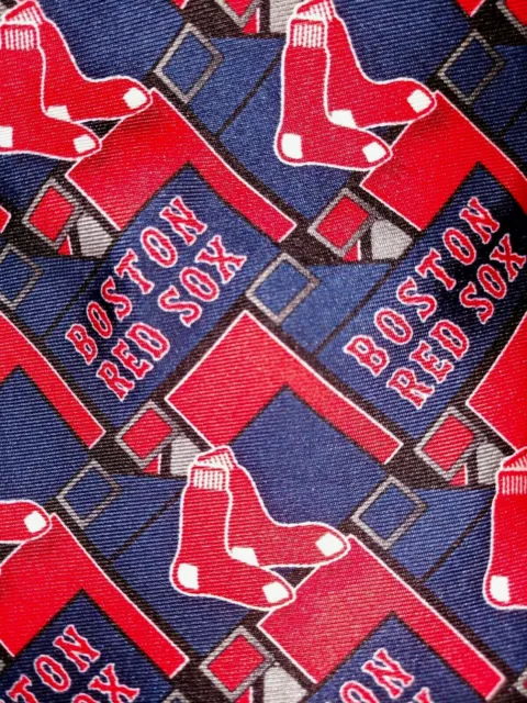 Major League Ball Boston Red Sox Mens Tie Silk Necktie Multicolor 58 Long 4 Wide