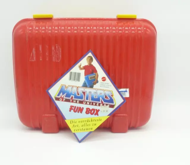 Masters of the Universe deutscher Fun Box Koffer Gear Box Rot Mattel HE-Man MotU