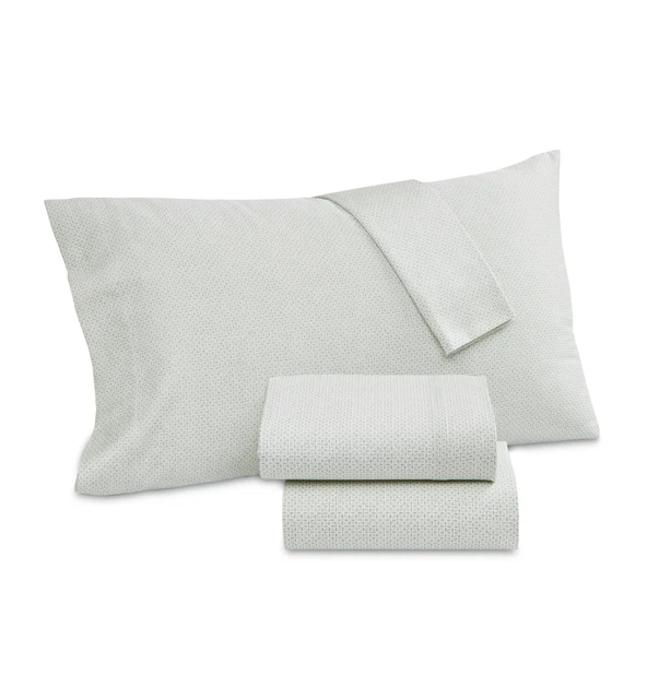 Fundas de almohada Lucky Brand Home 2 KING florales batik algodón satén VERDE CLARO 351
