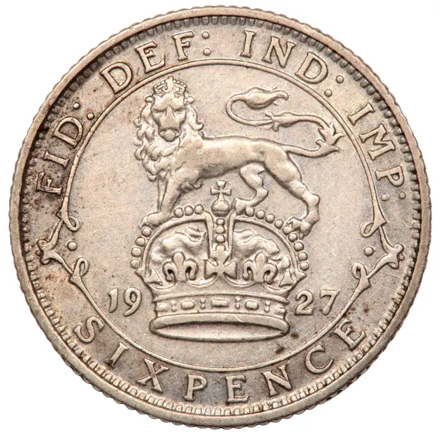1927 George V Silver Sixpence (#3692)