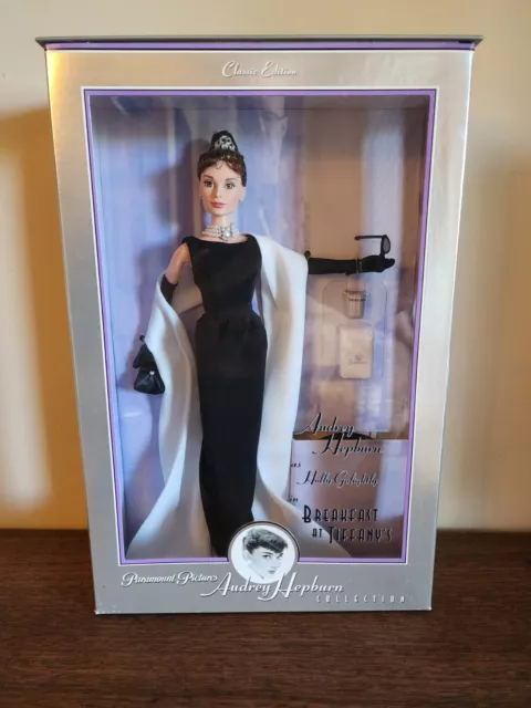 1998 Vintage Audrey Hepburn Barbie Doll Breakfast At Tiffany’s Black Dress NRFB