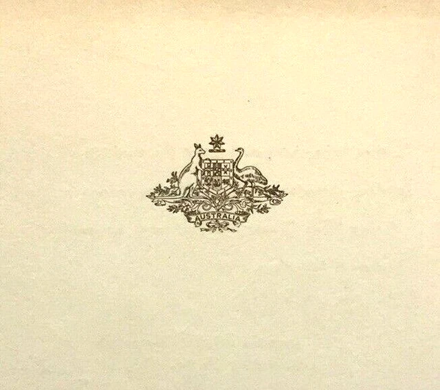 Vintage Christmas Card High Commissioner Australia India Roy Gollan Delhi 1950 2