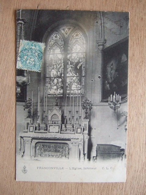 Cpa Franconville (95) The Church, The Interior.