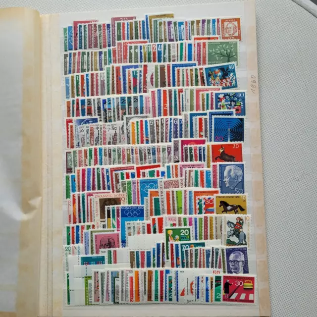 Sammlung Bund Jahrgang 1960-80 postfrisch komplett auf Einsteckseiten