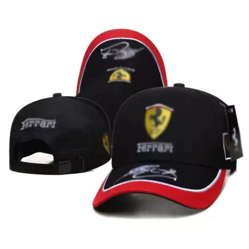 Ferrari F1 Racing Baseball Cap Car Logo Embroidered Adjustable Baseball Hat 2