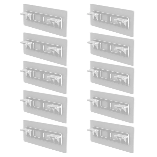 10 Pcs Ganci Metallo Staffa Divisoria Supporto Plastica Ripiani Plastica Armadio