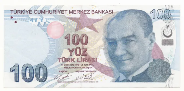 Türkei |  100 Lira | Banknote | 2009 |  kassenfrisch | UNC |  RAR |