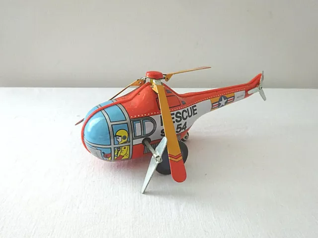 Hubschrauber Blechspielzeug Rescue S-54 mit Schlüssel