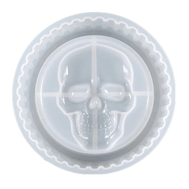 Skull Ashtray Silicone Mold Skeleton Round Jewelry Storage Box DIY Resin Mould