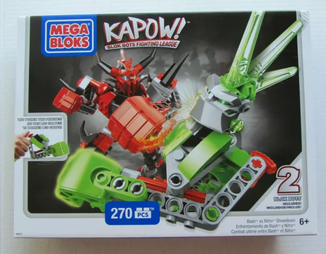 NEW Mega Bloks KAPOW! 94215 Bash vs Nitro Showdown 270 Pieces Ages 6+