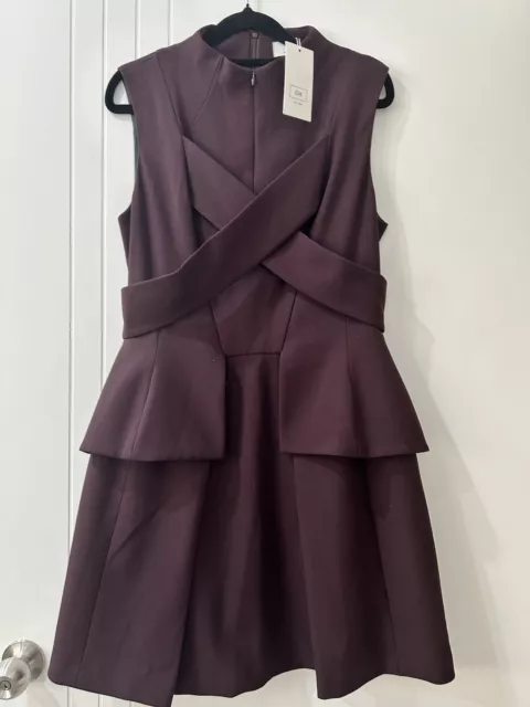 CUE Fit And Flare Purple Dress Size 10