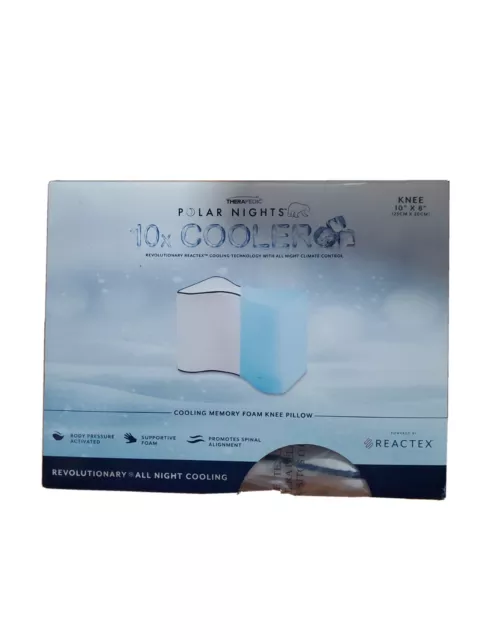 Memory Foam Cooling Knee Pillow Therapedic Polar Nights 10X Cooler,Fast  Shipping
